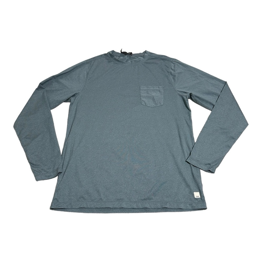Vuori Tradewind Long Sleeve Performance Tee Men’s L blue-ish gray